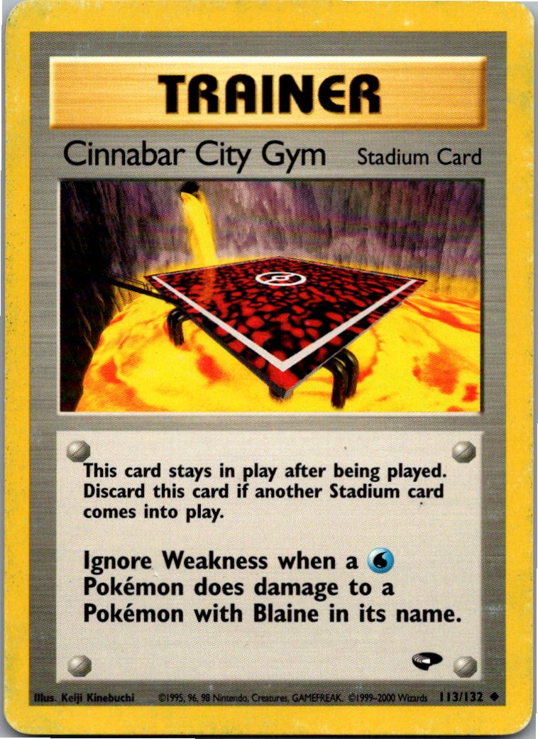 Cinnabar City Gym 113/132 Gym Challenge – Vorderseite