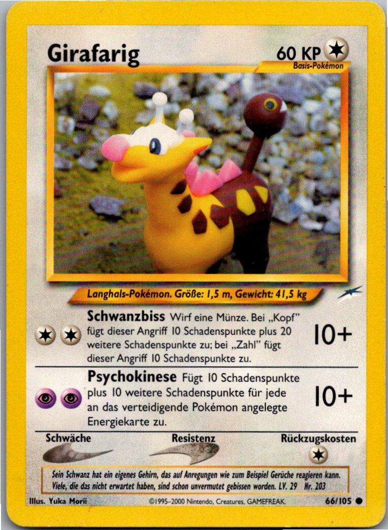 Girafarig 66/105 Neo Destiny – Vorderseite