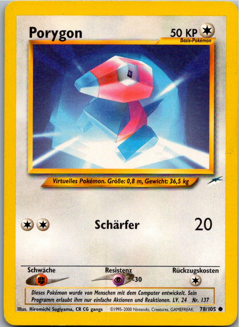 Porygon 78/105 Neo Destiny – Vorderseite