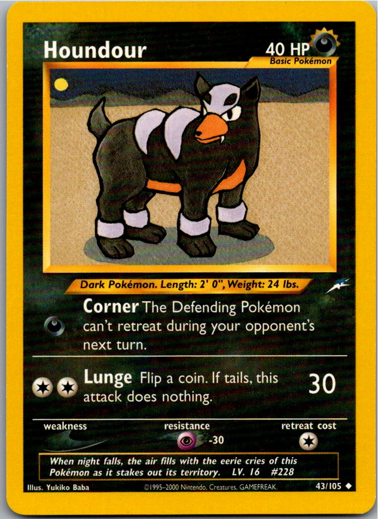 Houndour Hunduster 43/105 Neo Destiny – Vorderseite