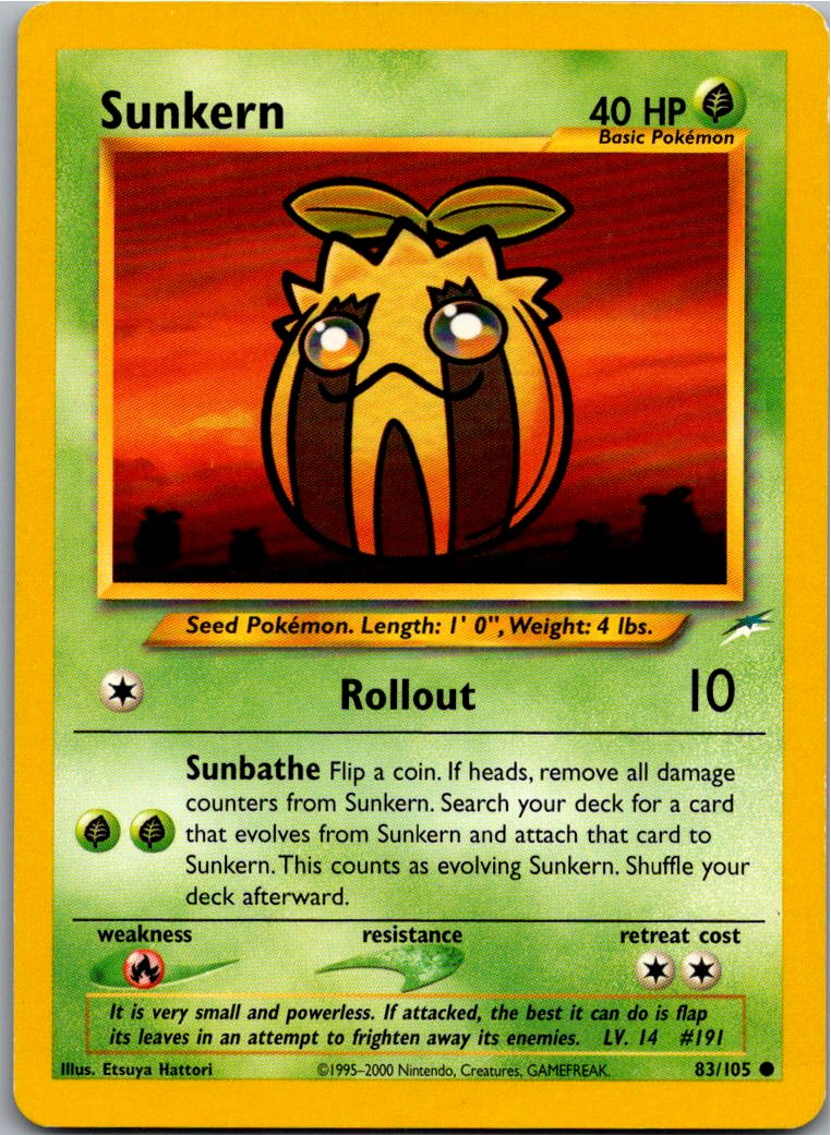 Sunkern Sonnkern 83/105 Neo Destiny – Vorderseite