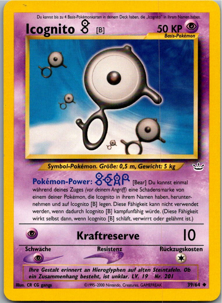 Icognito B 39/64 Neo Revelation – Vorderseite
