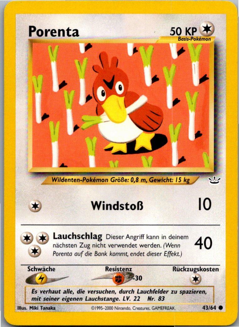 Porenta 43/64 Neo Revelation – Vorderseite