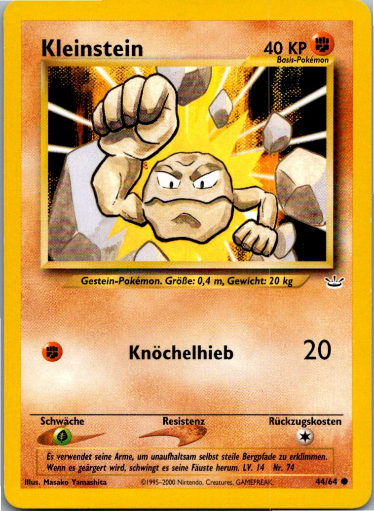 Geodude 44/64 Neo Revelation – Vorderseite
