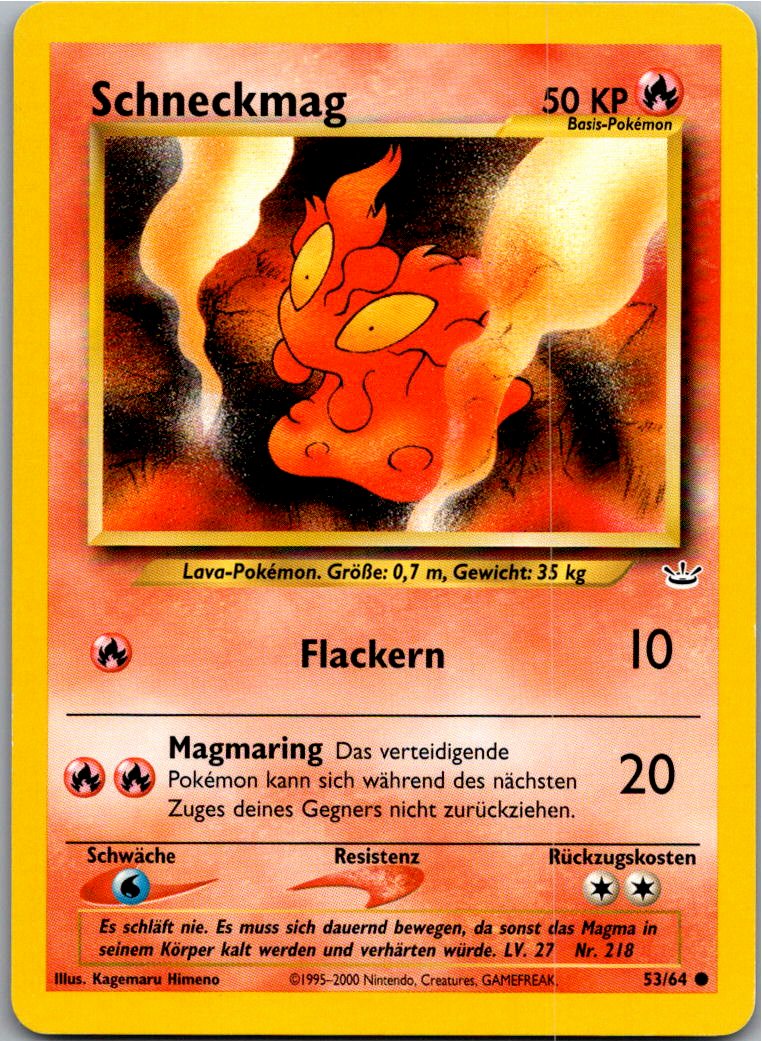 Slugma 53/64 Neo Revelation – Vorderseite