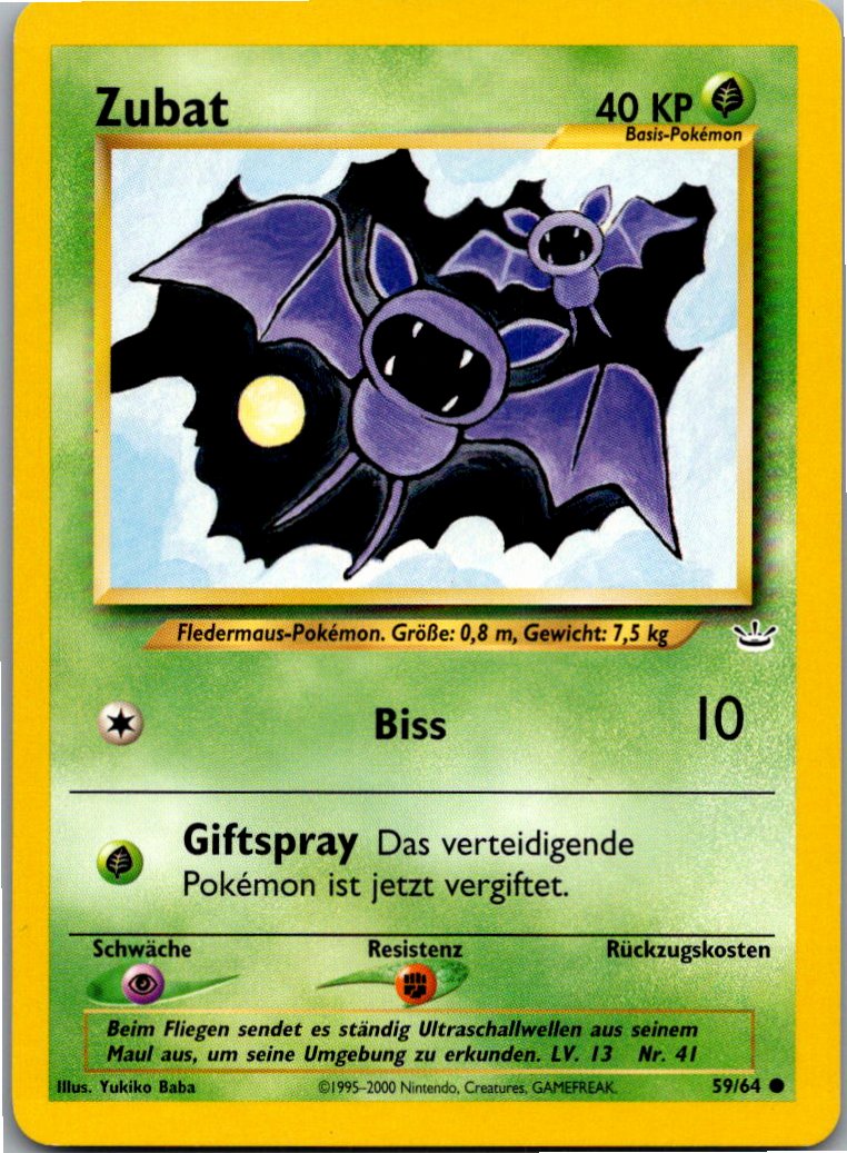 Zubat 59/64 Neo Revelation – Vorderseite