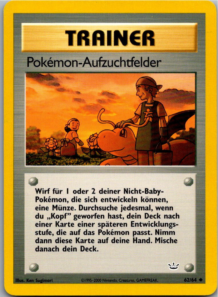 Pokémon-Aufzuchtfelder 62/64 Neo Revelation – Vorderseite