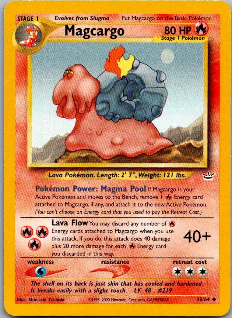 Magcargo 33/64 Neo Revelation – Vorderseite