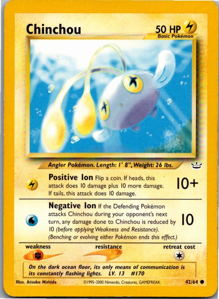 Chinchou Lampi 42/64 Neo Revelation – Vorderseite