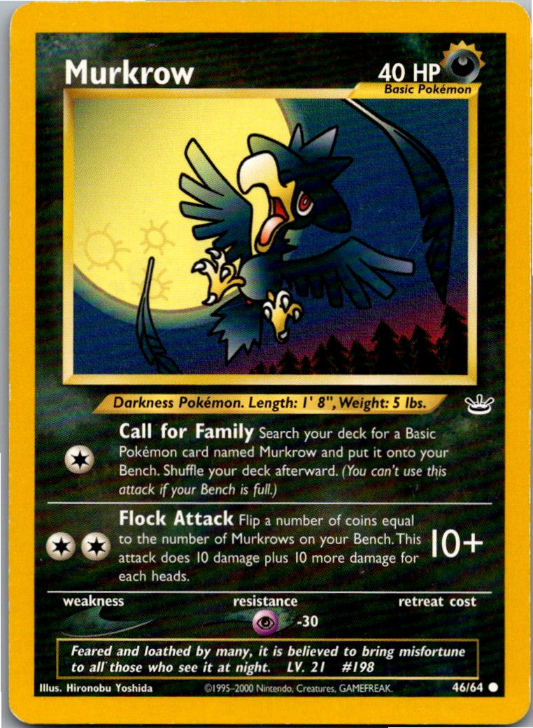 Murkrow Kramurx 46/64 Neo Revelation – Vorderseite