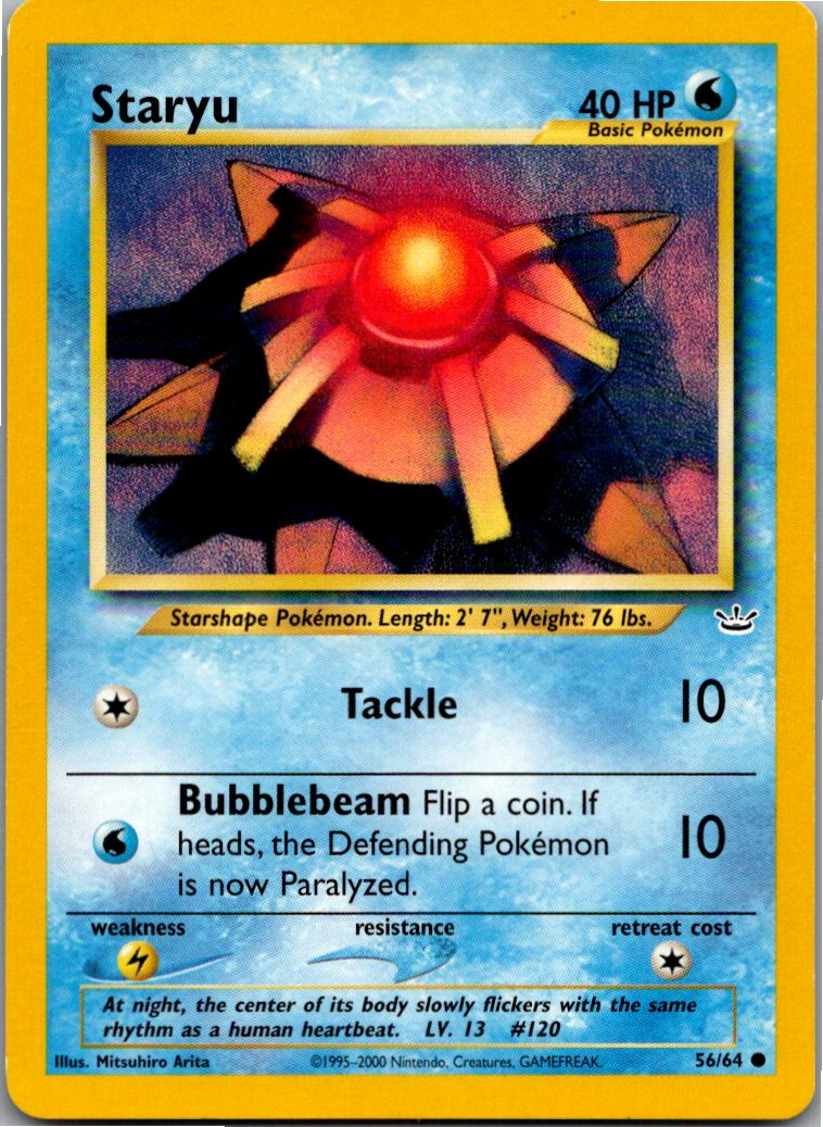 Staryu Sterndu 56/64 Neo Revelation – Vorderseite