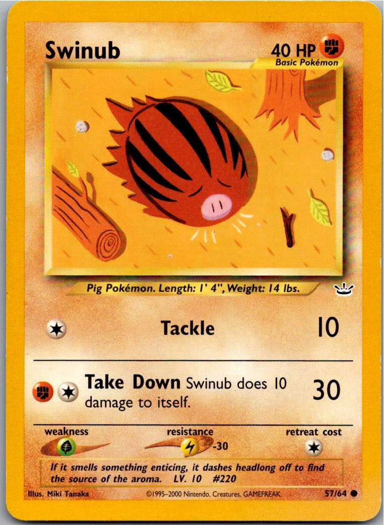 Swinub Quiekel 57/64 Neo Revelation – Vorderseite