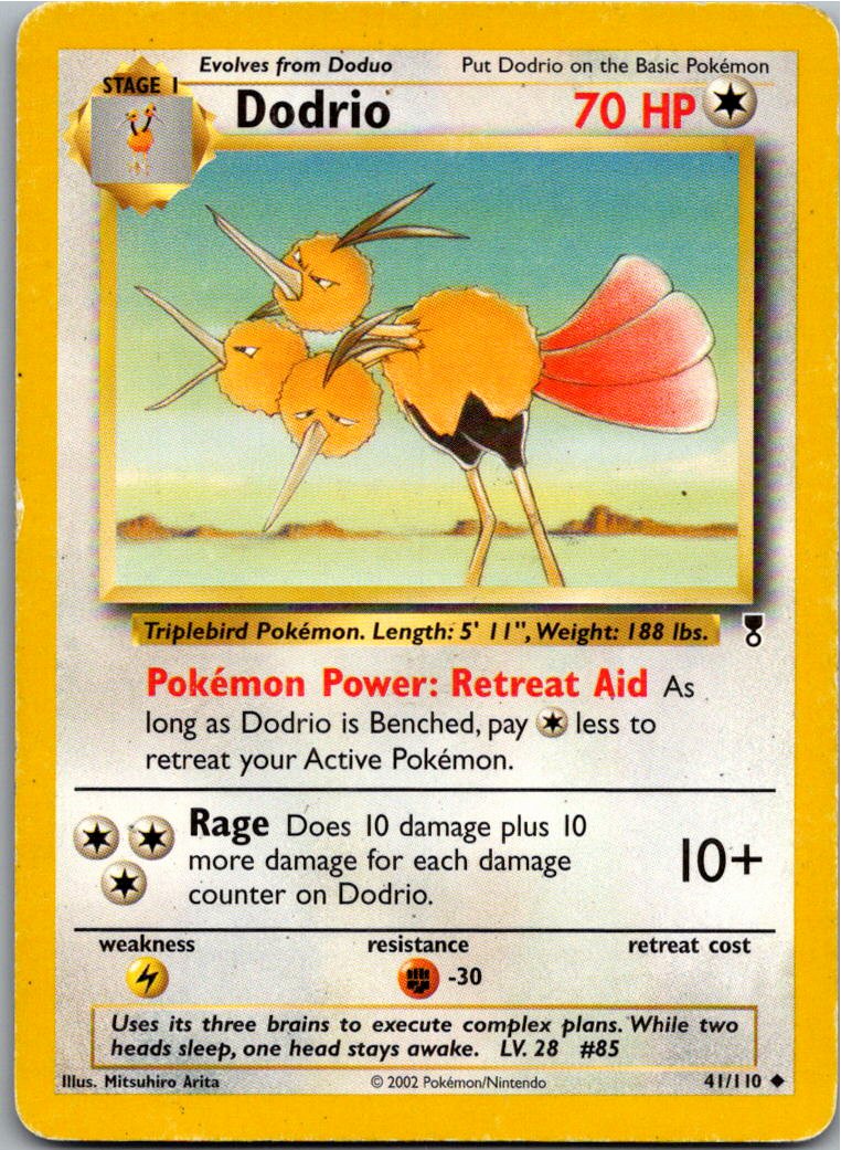 Dodrio Dodri 41/110 Legendary Collection – Vorderseite