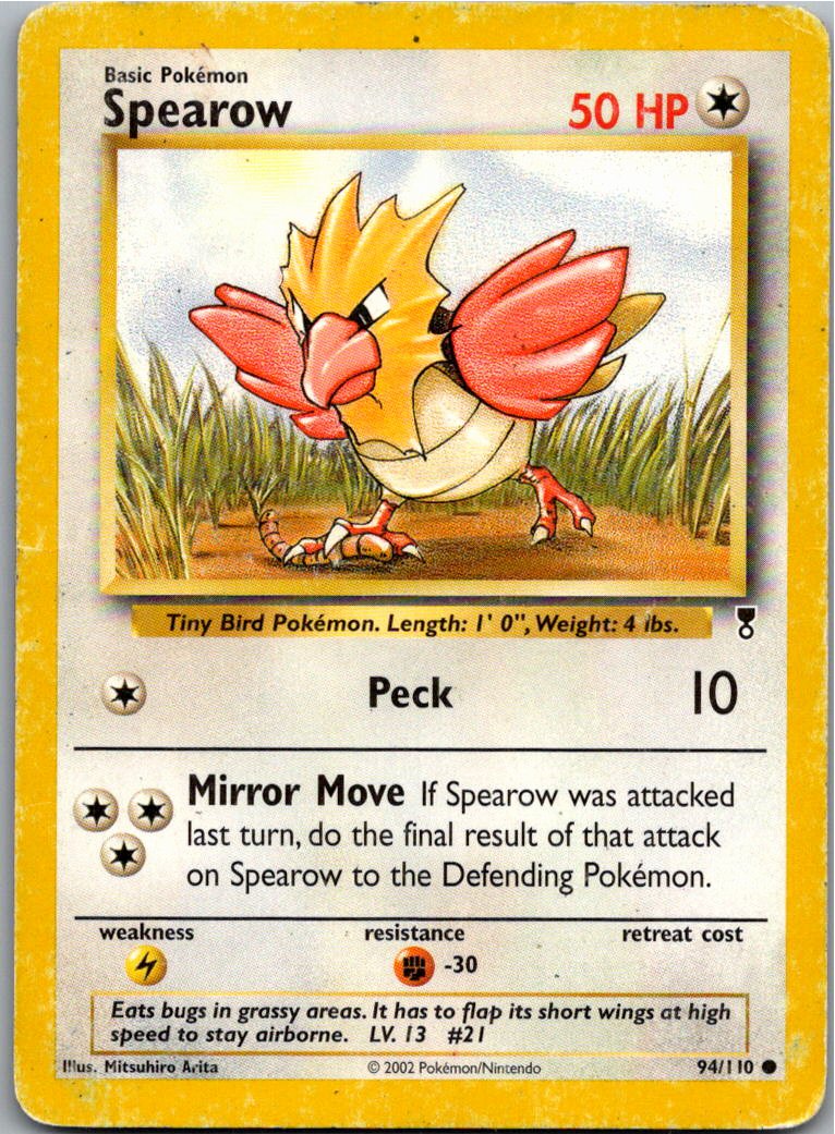 Spearow Habitak 94/110 Legendary Collection – Vorderseite