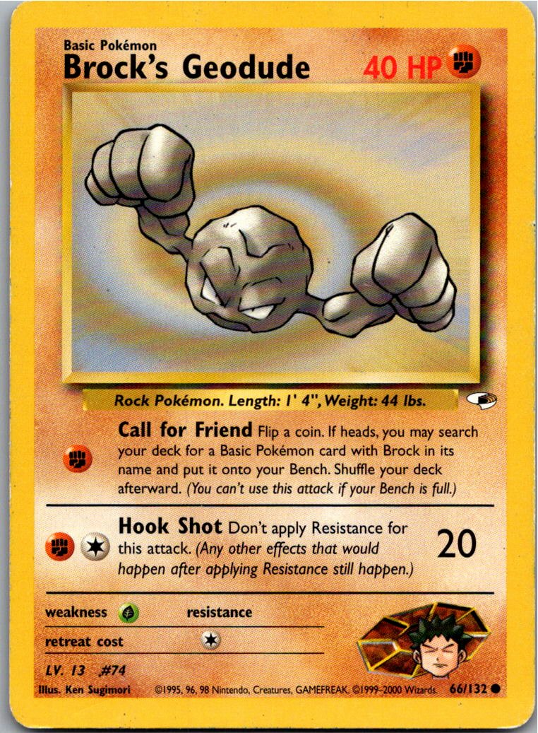 Brock's Geodude 66/132 Gym Heroes – Vorderseite