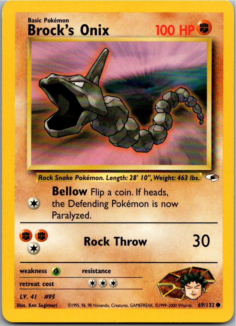 Brock's Onix 69/132 Gym Heroes – Vorderseite