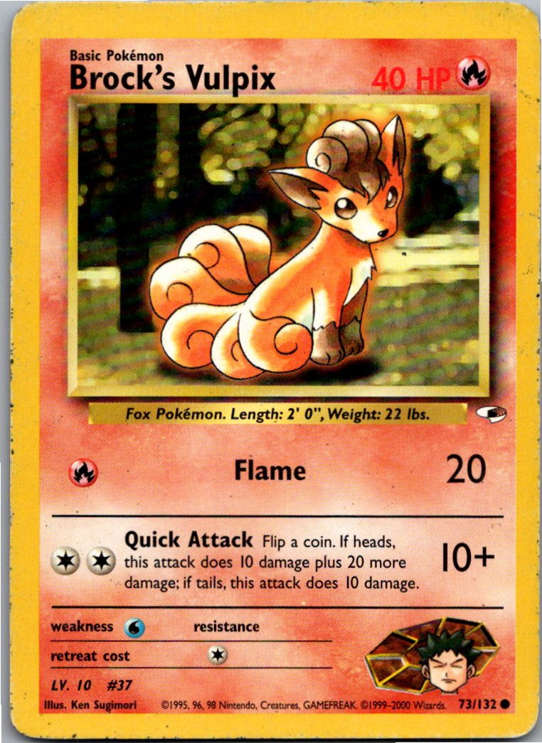 Brock's Vulpix 73/132 Gym Heroes – Vorderseite