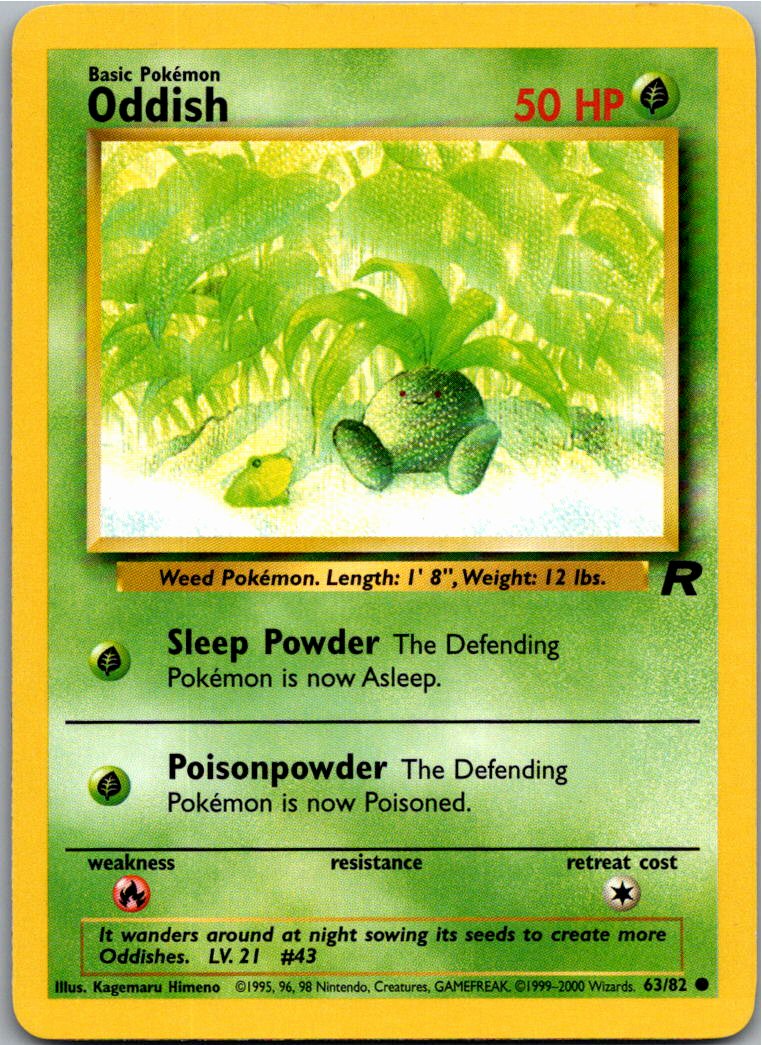 Oddish Myrapla 63/82 Team Rocket – Vorderseite