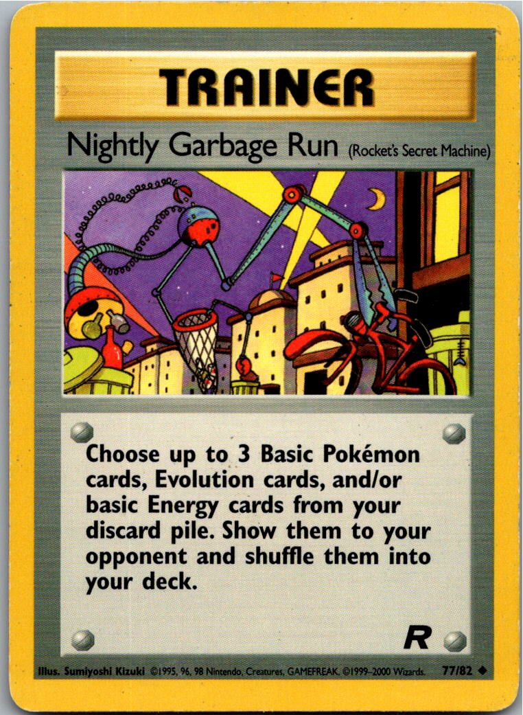 Nightly Garbage Run Nächtliche Müllabfuhr 77/82 Team Rocket – Vorderseite