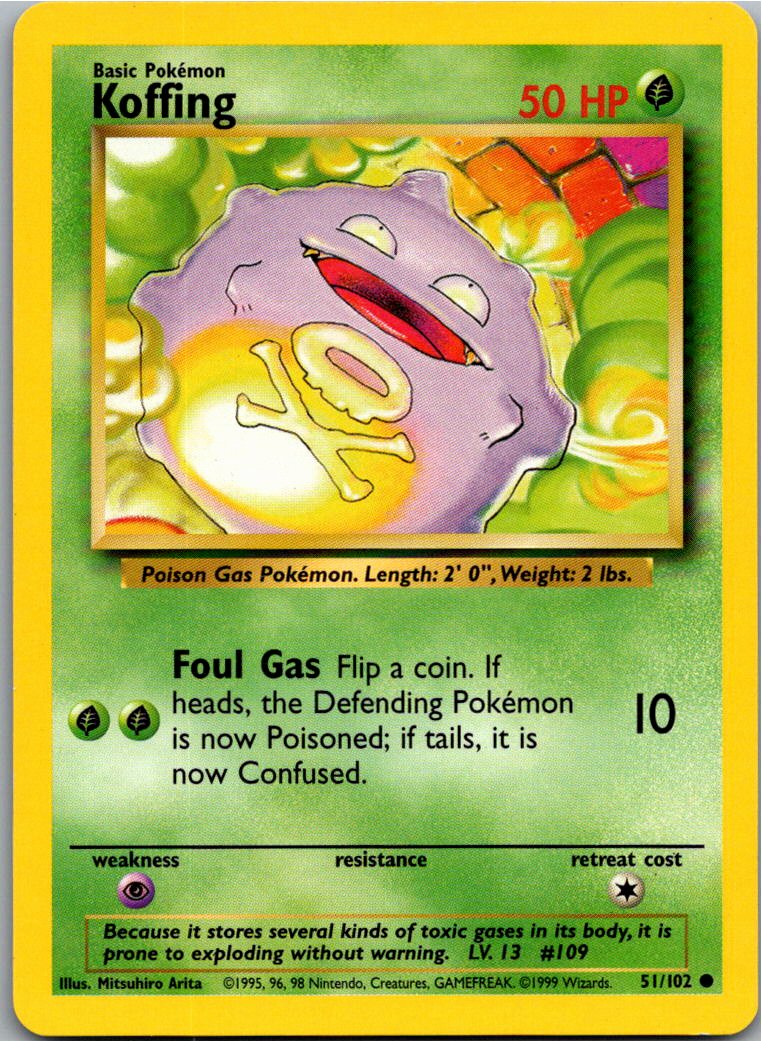 Koffing Smogon 51/102 Grundset – Vorderseite