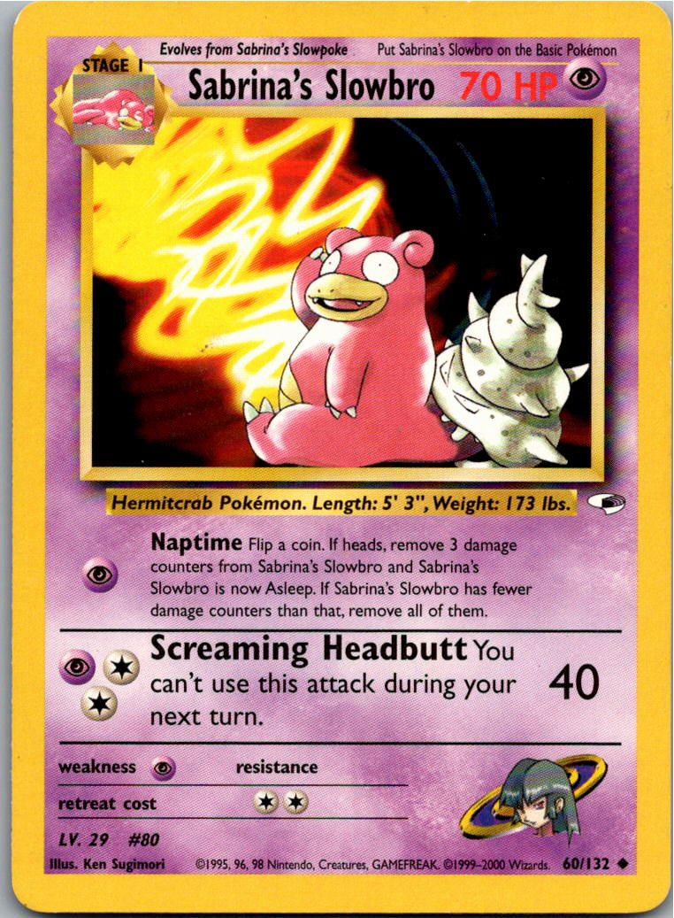 Sabrina's Slowbro 60/132 Gym Heroes – Vorderseite