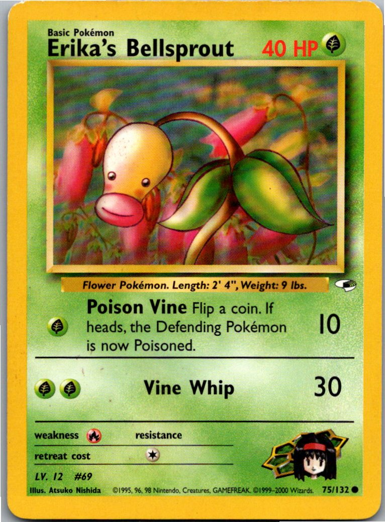 Erika's Bellsprout 75/132 Gym Heroes – Vorderseite