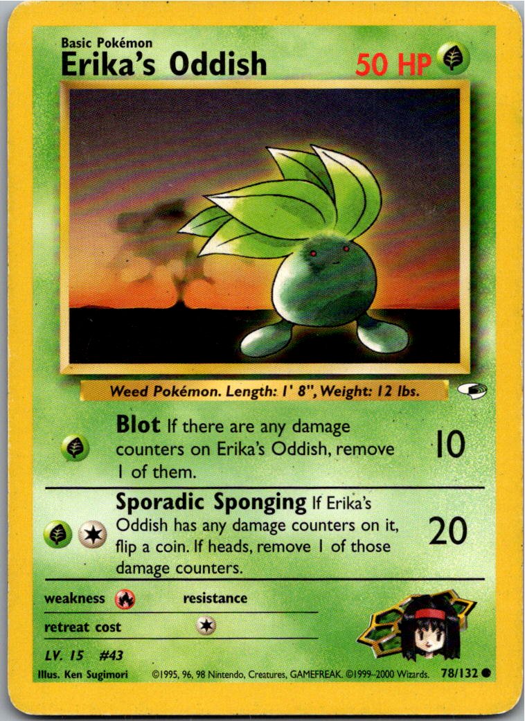 Erika's Oddish 78/132 Gym Heroes – Vorderseite