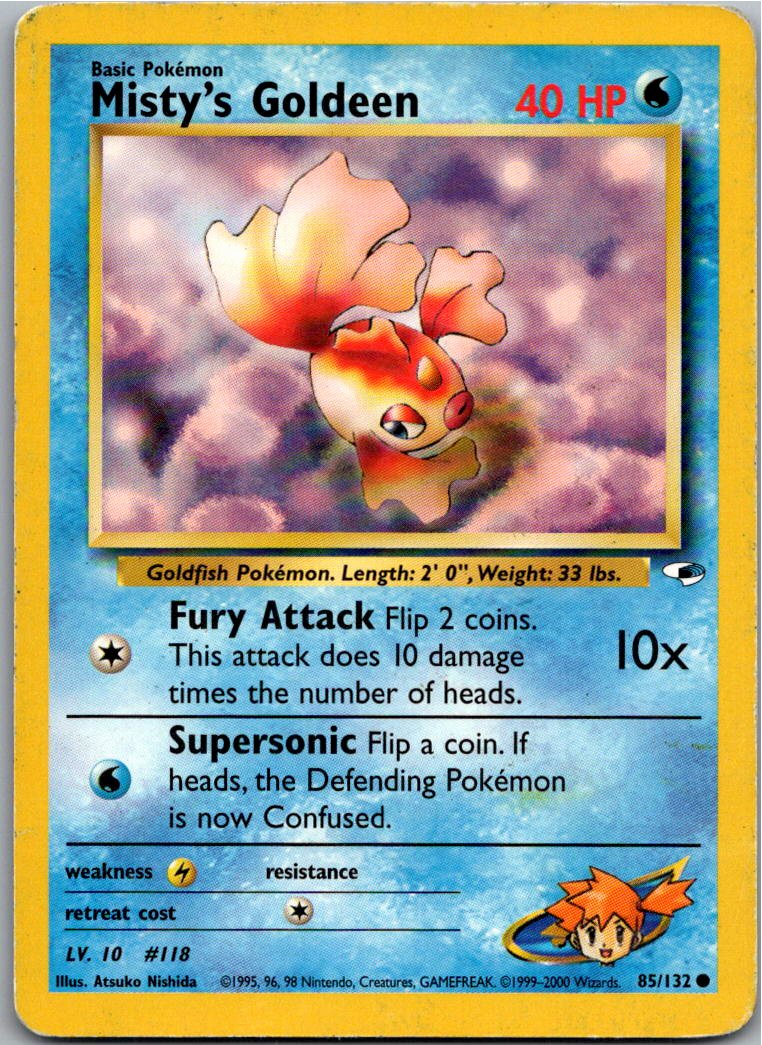 Misty's Goldeen 85/132 Gym Heroes – Vorderseite