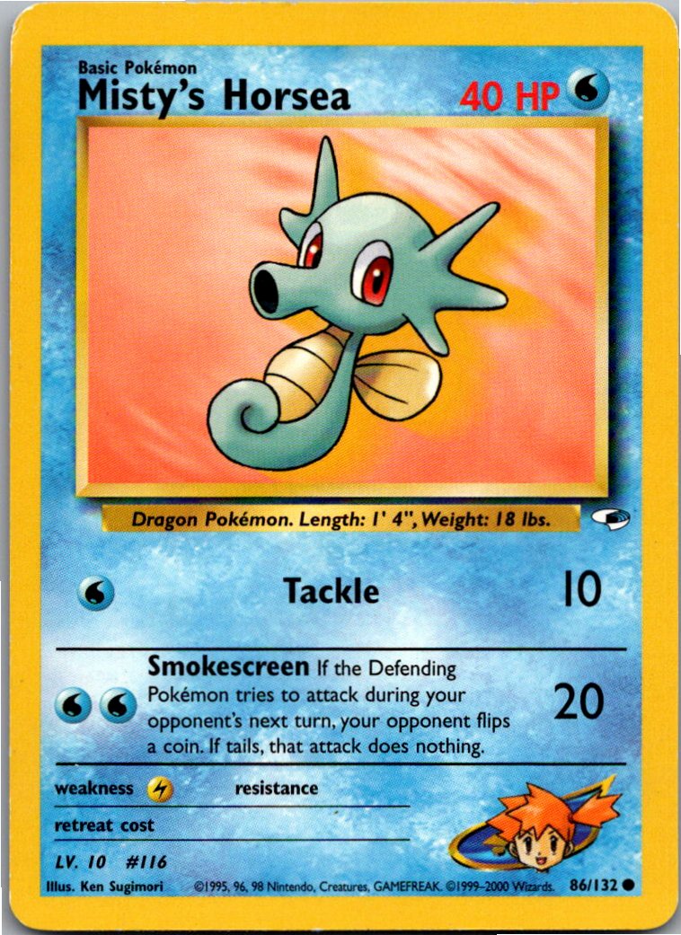 Misty's Horsea 86/132 Gym Heroes – Vorderseite
