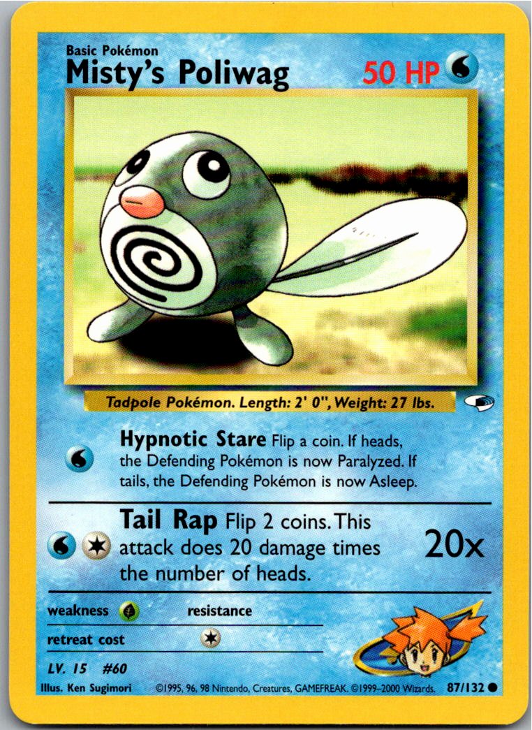 Misty's Poliwag 87/132 Gym Heroes – Vorderseite