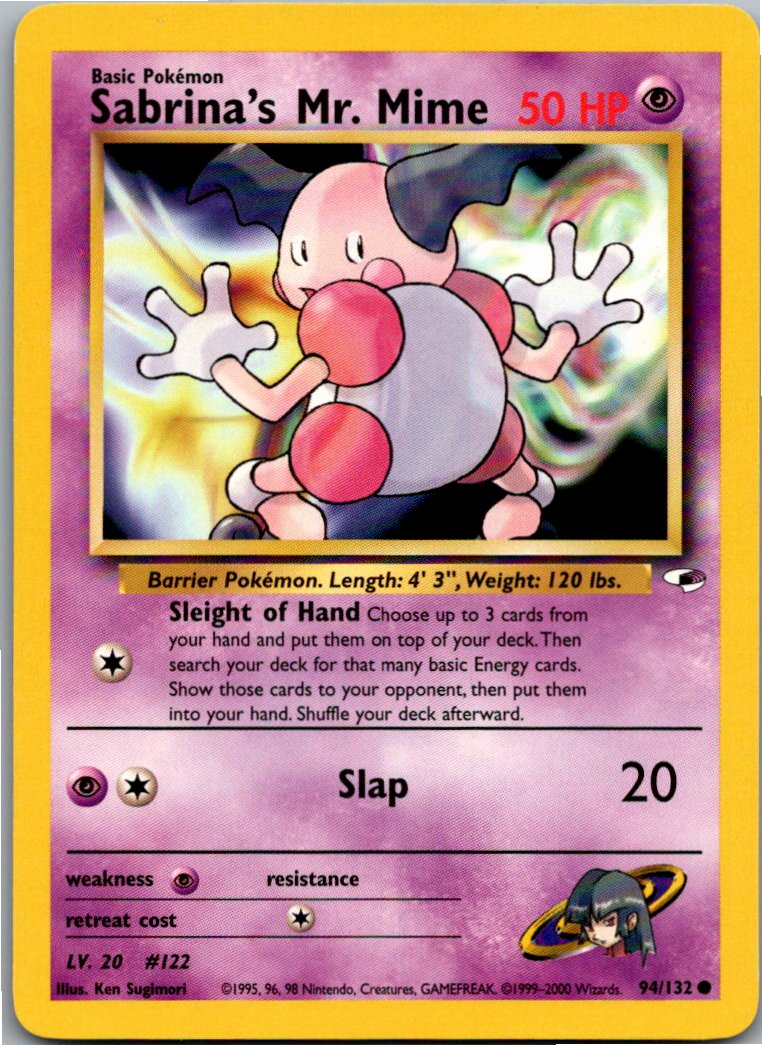 Sabrina's Mr. Mime 94/132 Gym Heroes – Vorderseite