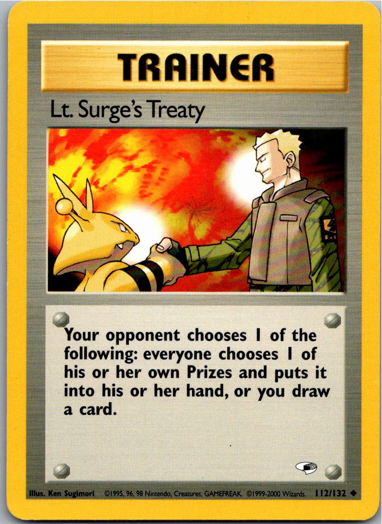 Lt. Surge's Treaty 112/132 Gym Heroes – Vorderseite