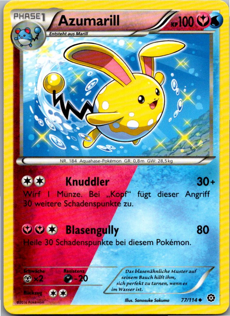 Azumarill 77/114 Dampfkessel – Vorderseite