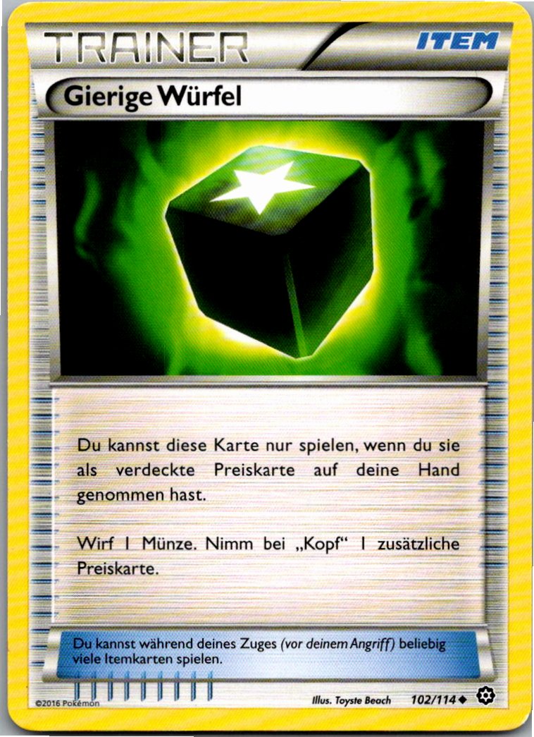 Gierige Würfel 102/114 Dampfkessel – Vorderseite