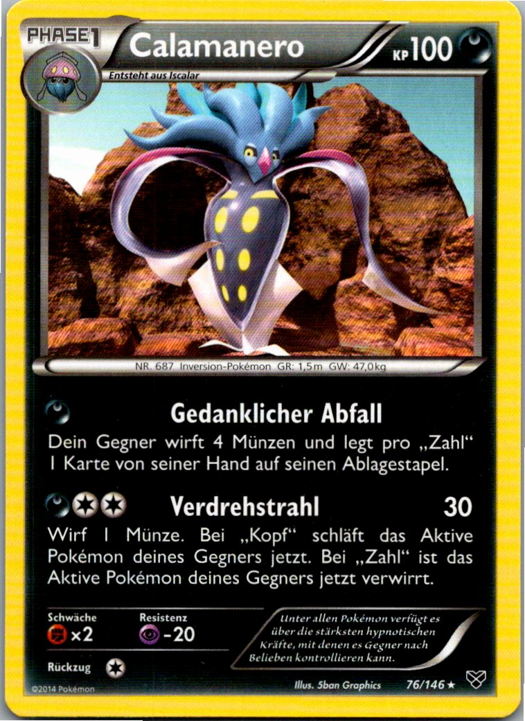 Calamanero 76/146 XY – Vorderseite