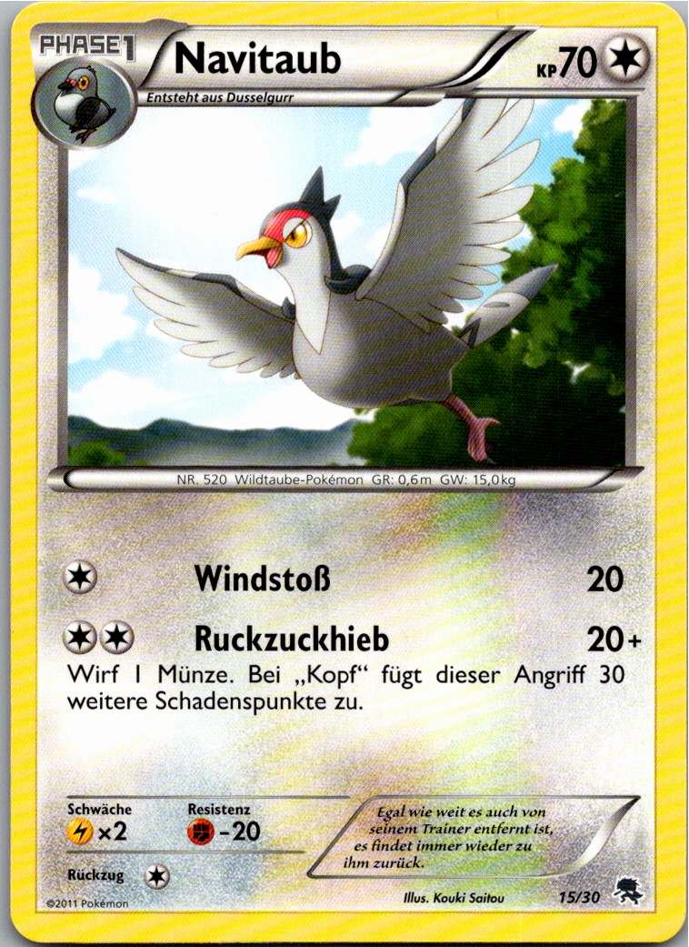 Navitaub 15/30 BW trainer Kit (Zoroark) – Vorderseite