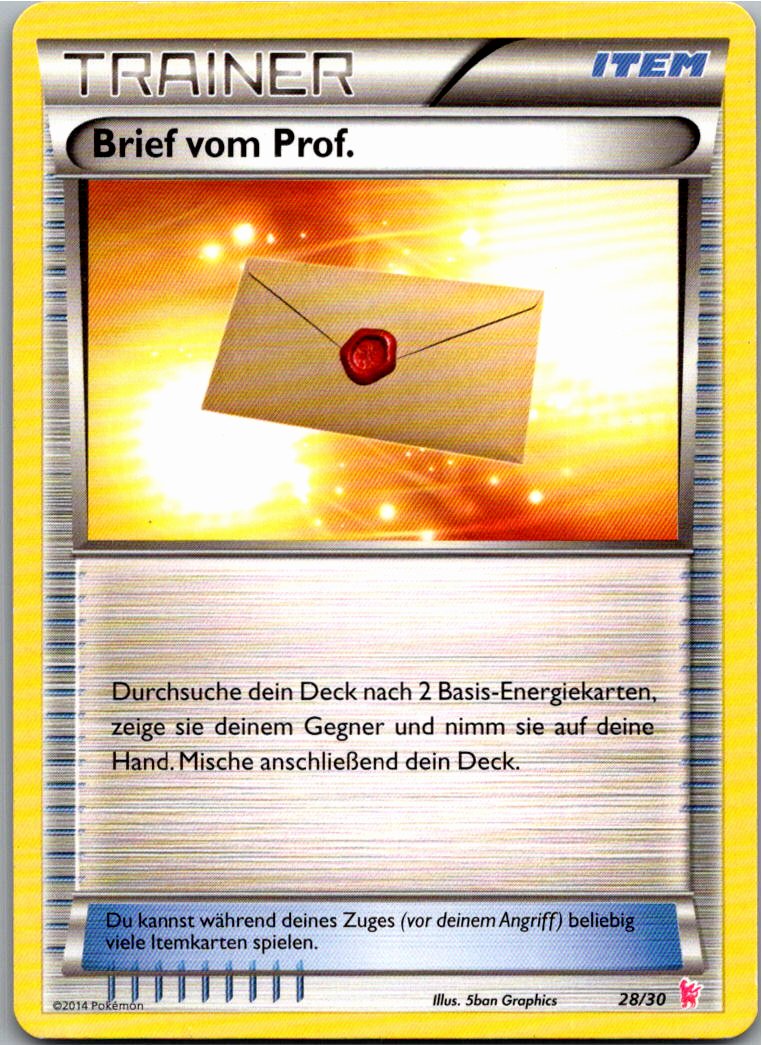 Brief vom Prof. 28/30 XY trainer Kit (Sylveon) – Vorderseite