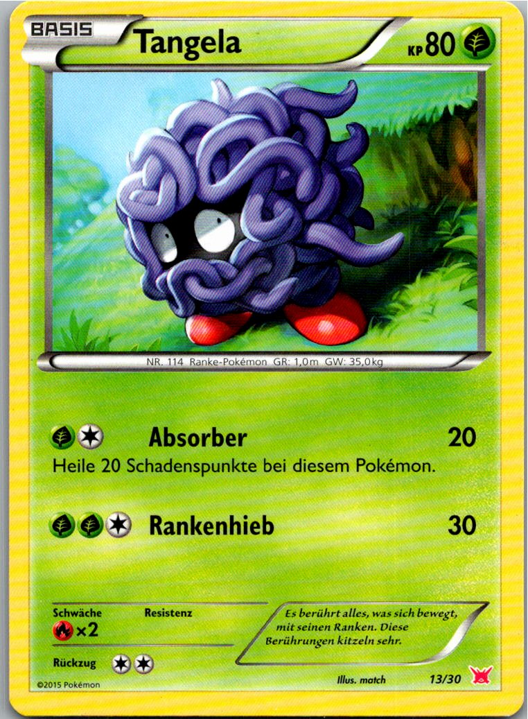 Tangela 13/30 XY trainer Kit (Latias) – Vorderseite