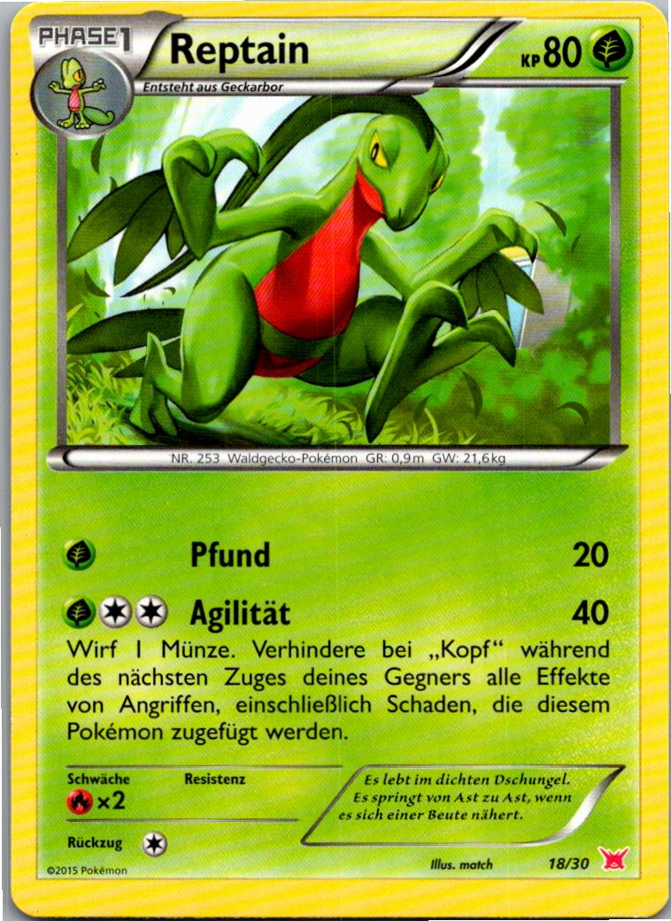Reptain 18/30 XY trainer Kit (Latias) – Vorderseite