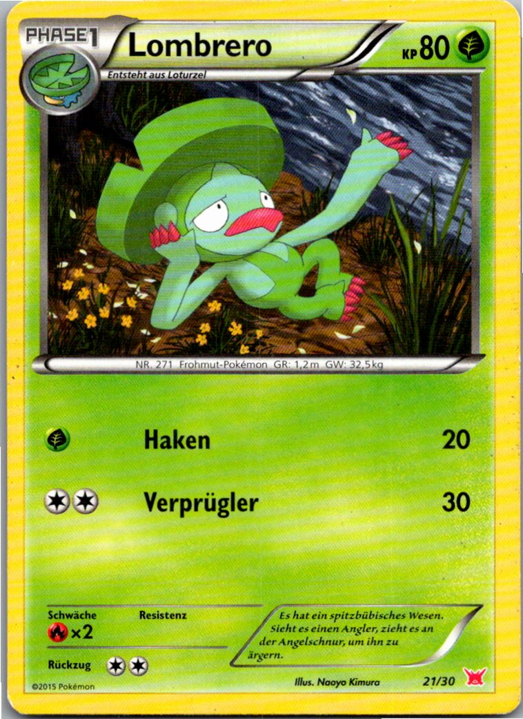 Lombrero 21/30 XY trainer Kit (Latias) – Vorderseite