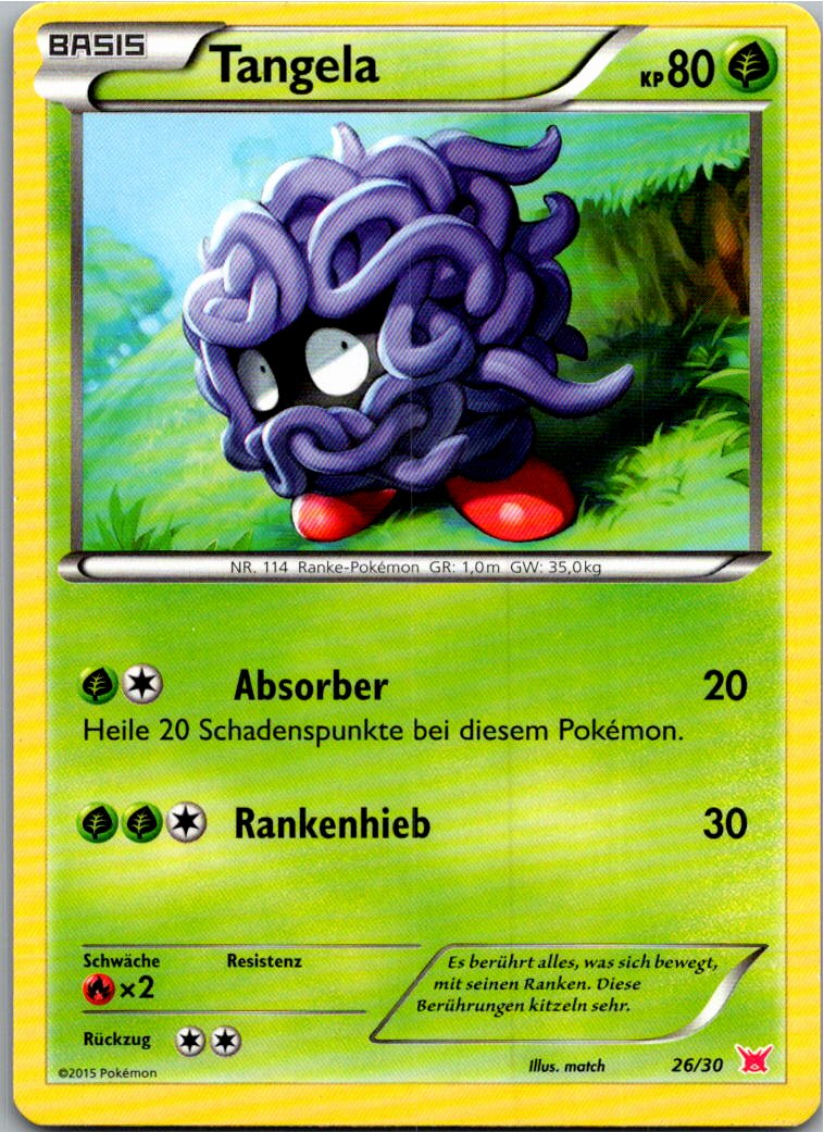 Tangela 26/30 XY trainer Kit (Latias) – Vorderseite