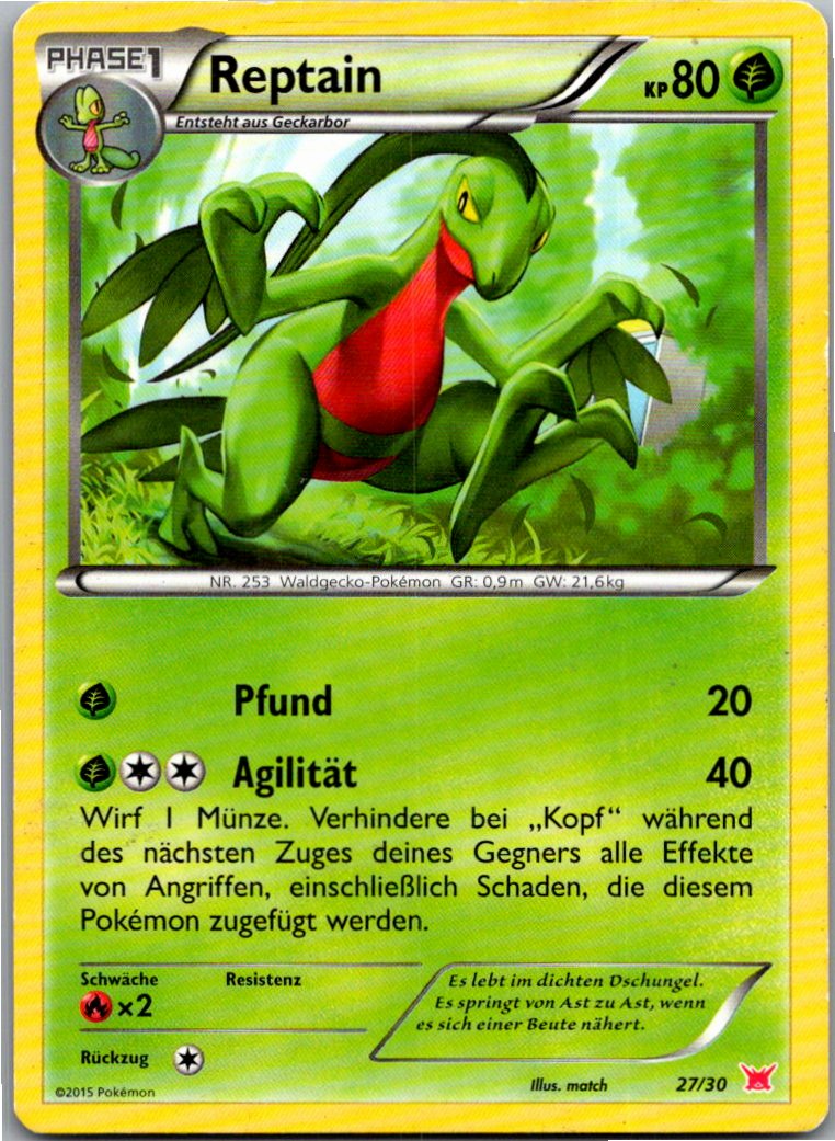 Reptain 27/30 XY trainer Kit (Latias) – Vorderseite