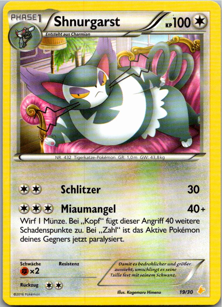 Shnurgarst 19/30 XY trainer Kit (Pikachu Libre) – Vorderseite