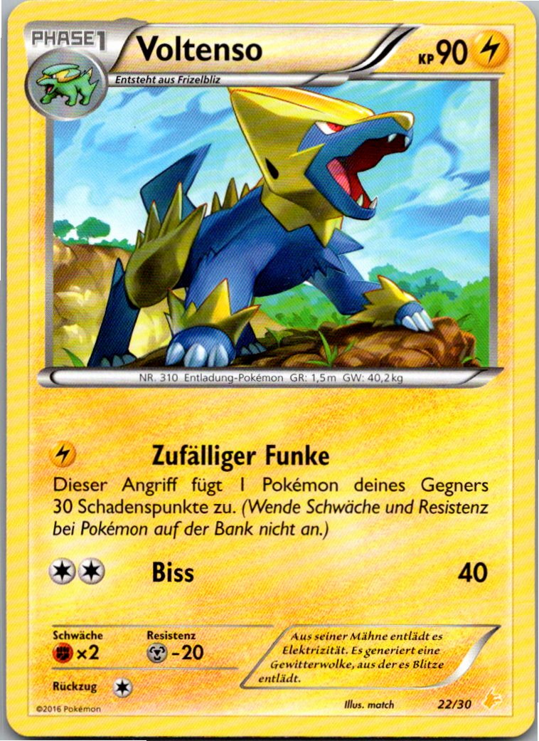 Voltenso 22/30 XY trainer Kit (Pikachu Libre) – Vorderseite
