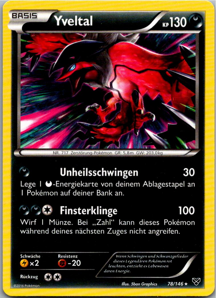 Yveltal 78/146 XY – Vorderseite