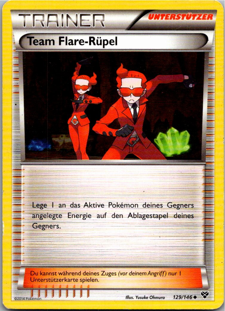 Team Flare-Rüpel 129/146 XY – Vorderseite
