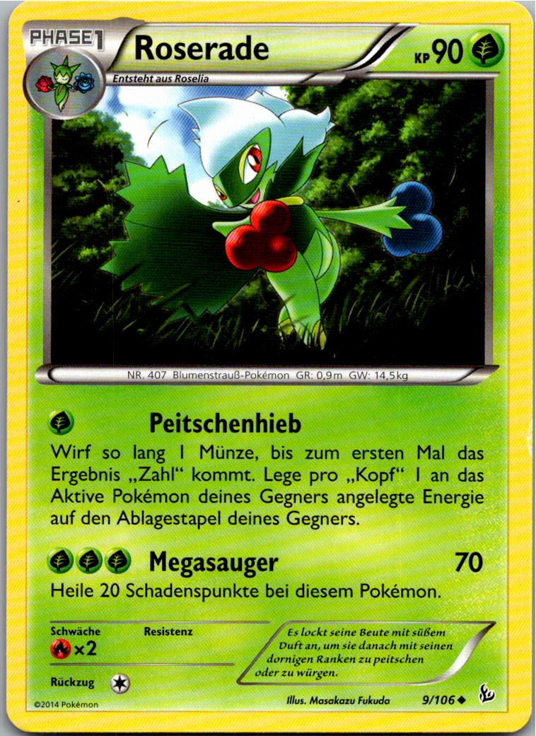 Roserade 9/106 Flammenmeer – Vorderseite