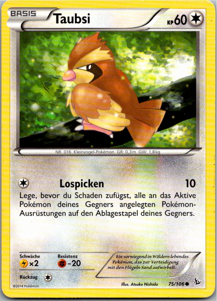 Taubsi 75/106 Flammenmeer – Vorderseite