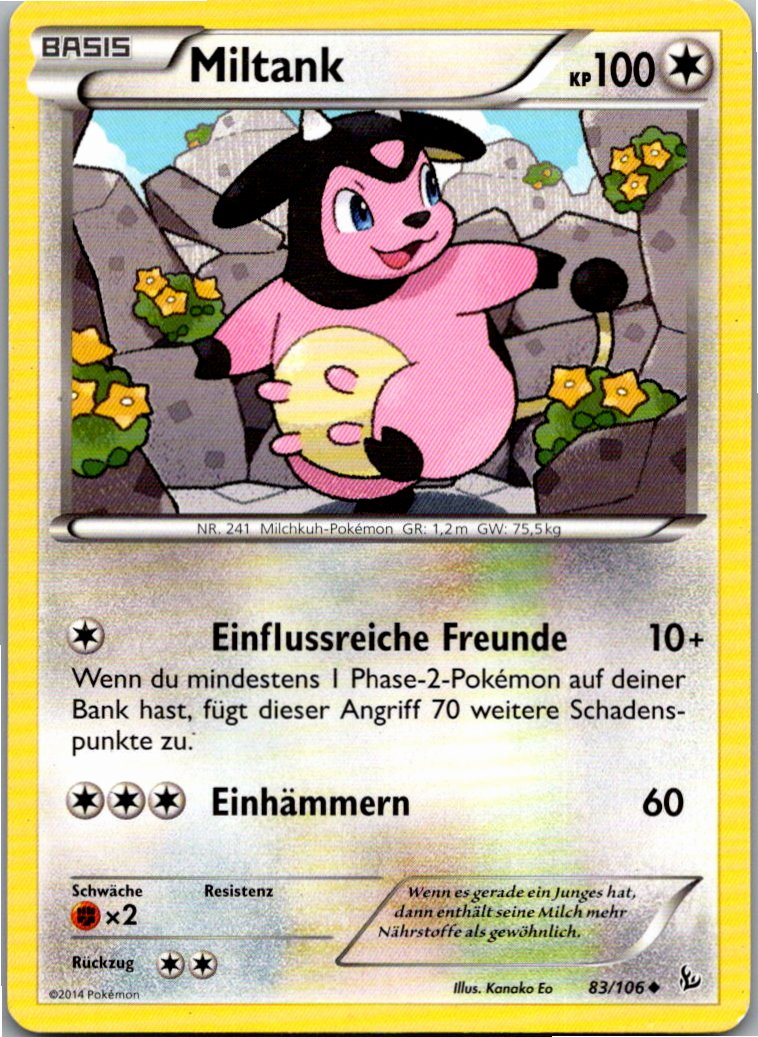 Miltank 83/106 Flammenmeer – Vorderseite