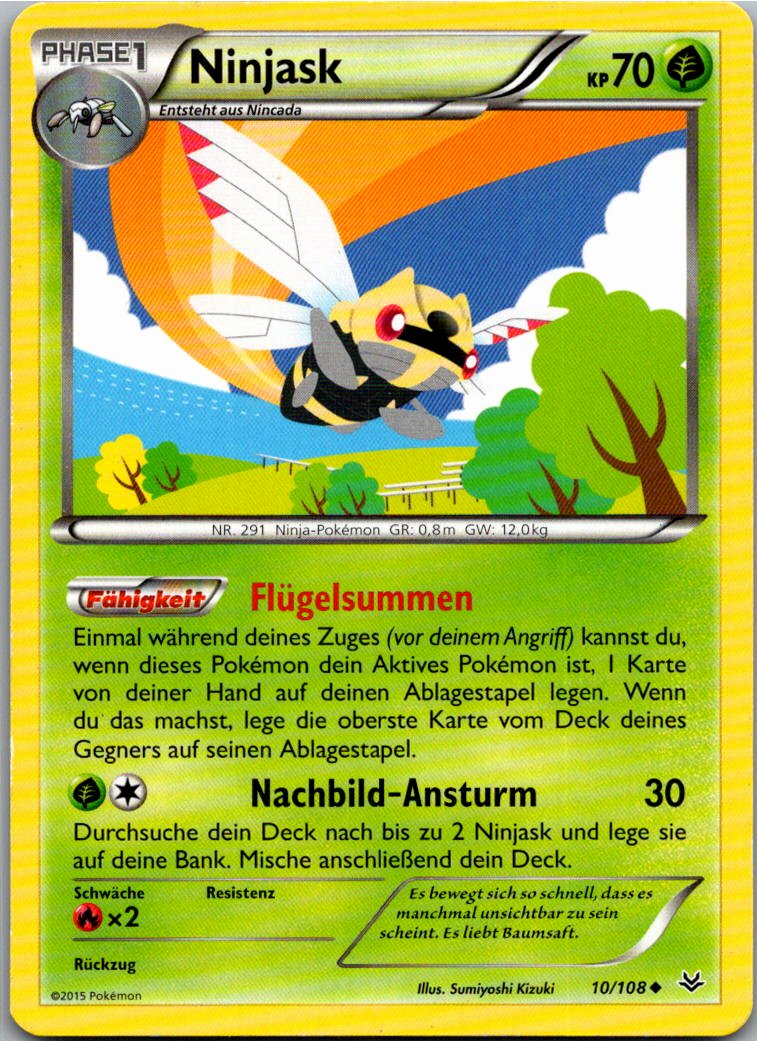 Ninjask 10/108 Drachenleuchten – Vorderseite